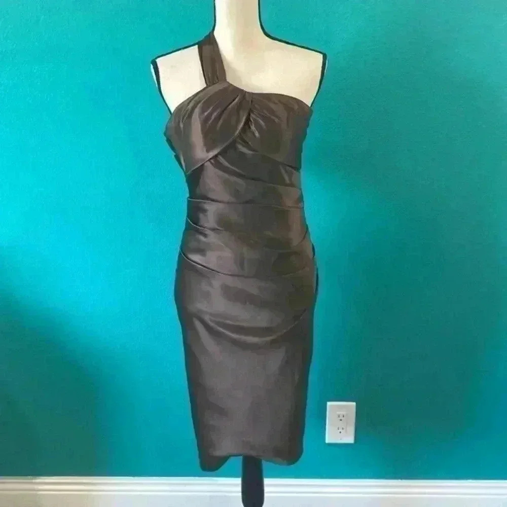 Bill levkoff brown bodycon dress in size 4